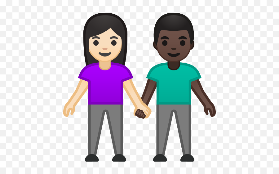 Light Skin Tone Dark Skin Tone Emoji - Couple Holding Hands Emoji,Mixed Couple Emoji