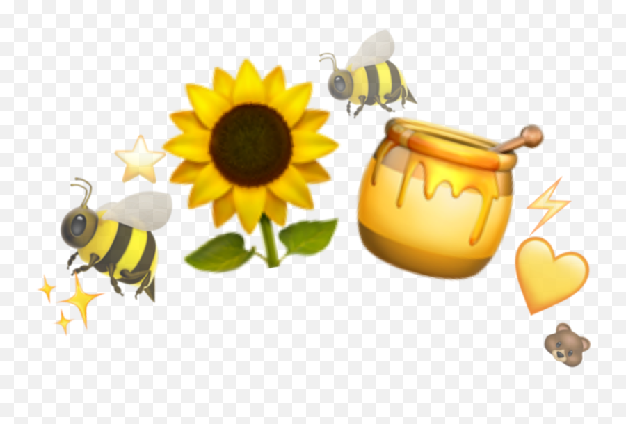 Crown Emoji Yellowcrown Bee Honey - Happy,Honey Bee Emoji