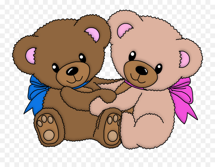 Clipart Of The Cute Cartoon Bears - Love Teddy Bear Stickers Emoji,Cartoon Bear Emotions