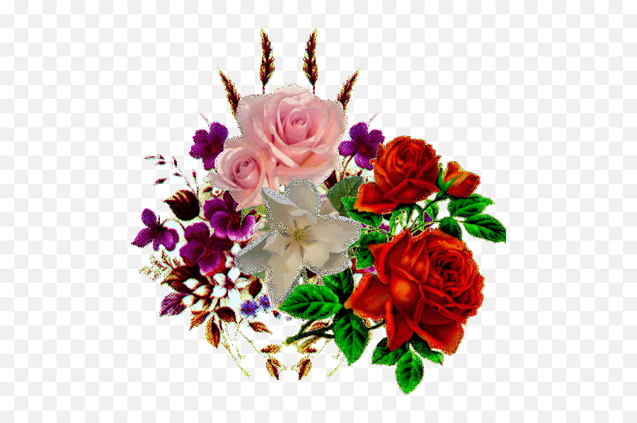 Rose Flowers Gif - Gifs Animés Fleurs Gif Emoji,Pink Rose Emoji