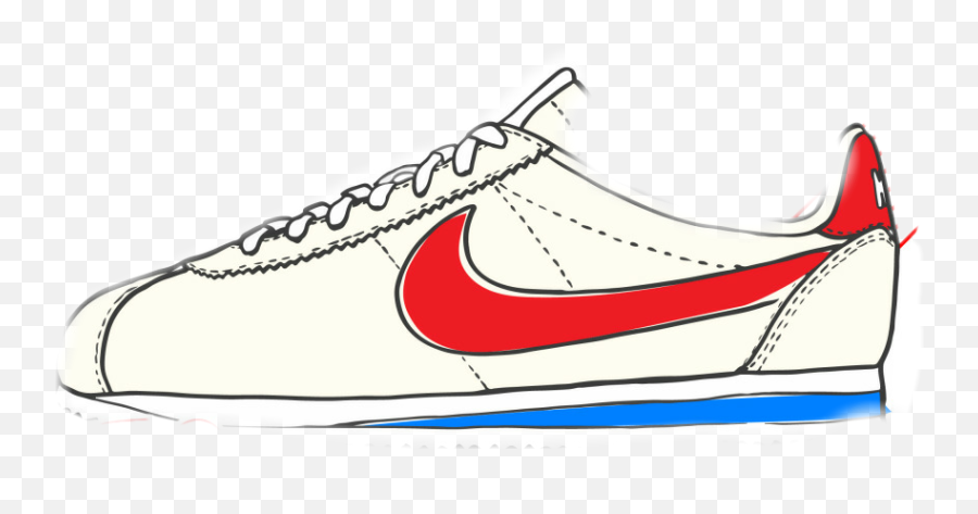 Sneakers History Clipart - Full Size Clipart 212352 Nike Cortez Clipart Png Emoji,Girls Emoji Sneakers