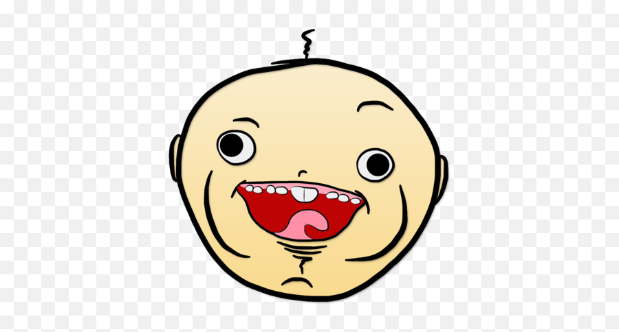 Meme Faces - Derp Transparent Emoji,Derp Face Emoticon