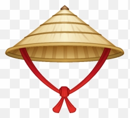 Rice Hat Emoji - Traditional,Smiley Emoticon Holding Blank Board Vector Free Download