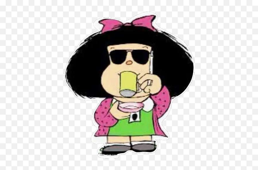 Mafalda Stickers Para Whatsapp - Humour Emoji,Emoticon De Rana