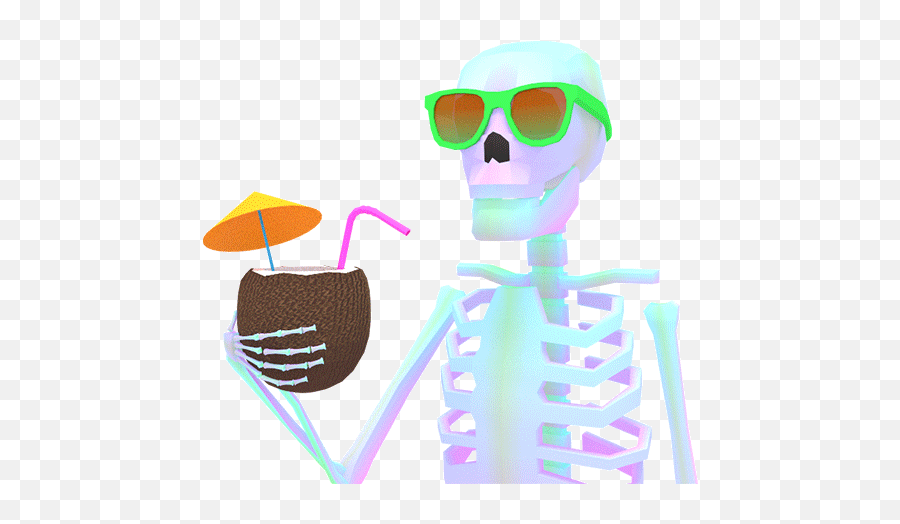 86 Skeleton Art Ideas - Skeleton On Vacation Gif Emoji,Giggling Skull Emoticon