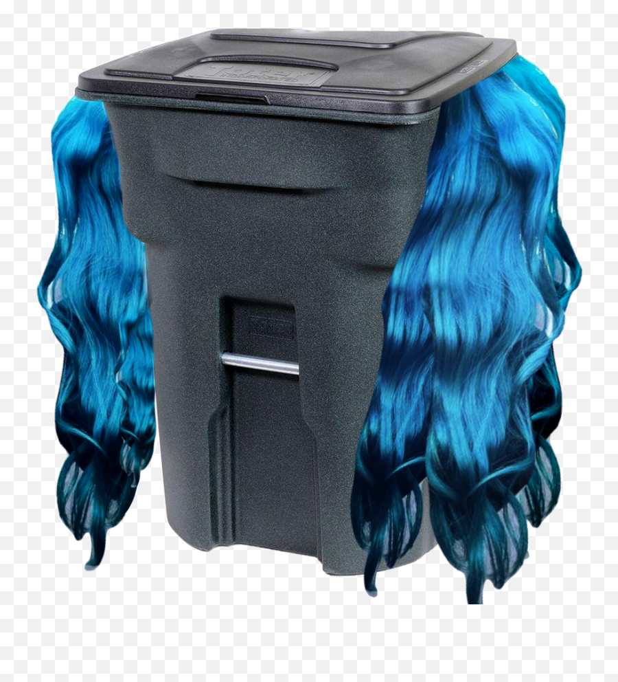 Me Trash Trashcan Blue Sticker By Im Trash - Hair Design Emoji,Trashcan Emojis