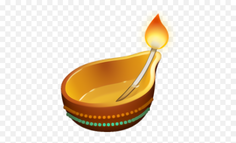 Diwali Bowl Yellow Tableware For Diya - Diya Emoji,Vinayaka Chavithi Emojis