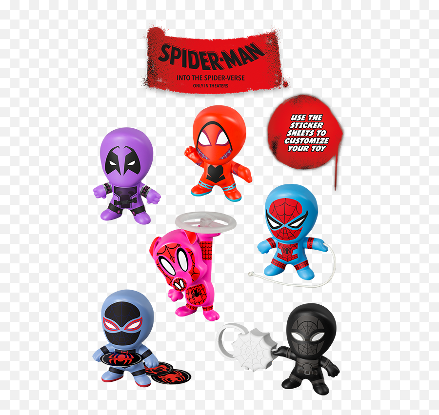 Mcdonalds Toys - Coloring Pages Of Spider Man Into The Spider Verse Emoji,Mcdonalds Emoji Toys