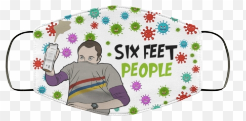 Sheldon Cooper Six Feet People Face Mask - Big Bang Theory Masks Emoji,Sheldon Gets Emotion Machine