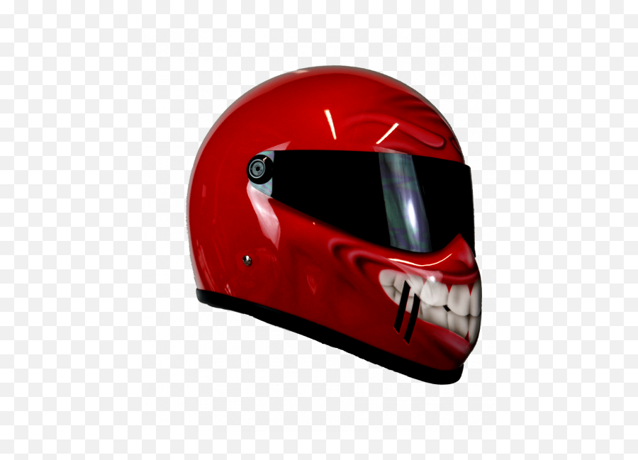 Red Customised Motorcycle Grinster - Motorcycle Helmet Emoji,Emoticon Visor