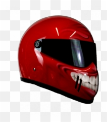 Red Customised Motorcycle Grinster - Motorcycle Helmet Emoji,Emoticon Visor