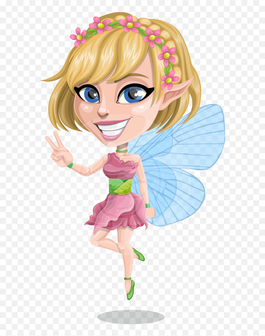 Blonde Fairy Cartoon Vector Character - Cartoon Blonde Hair Fairy Emoji,Fairies That Mess With Emotions