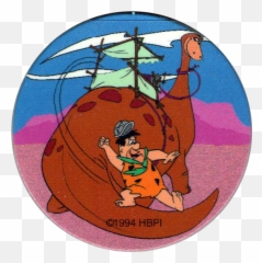 Hanna - Fred Flintstone Sliding Down Dinosaur Emoji,Fred Flintstone Emoticon