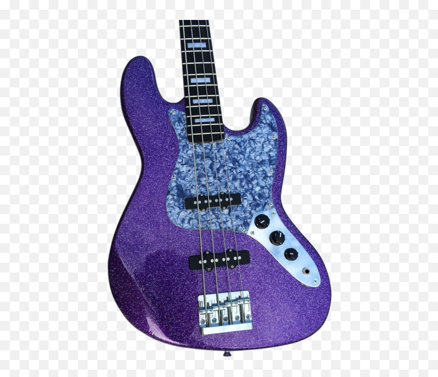 Purple Sparkle Bass Guitar - Bass Guitar Png Purple Emoji,Guitar Emoji Png