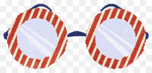 Round Glasses American Flag Pattern With Happy New Year Emoji,Emoji Happy Year Of The Tiger New Year