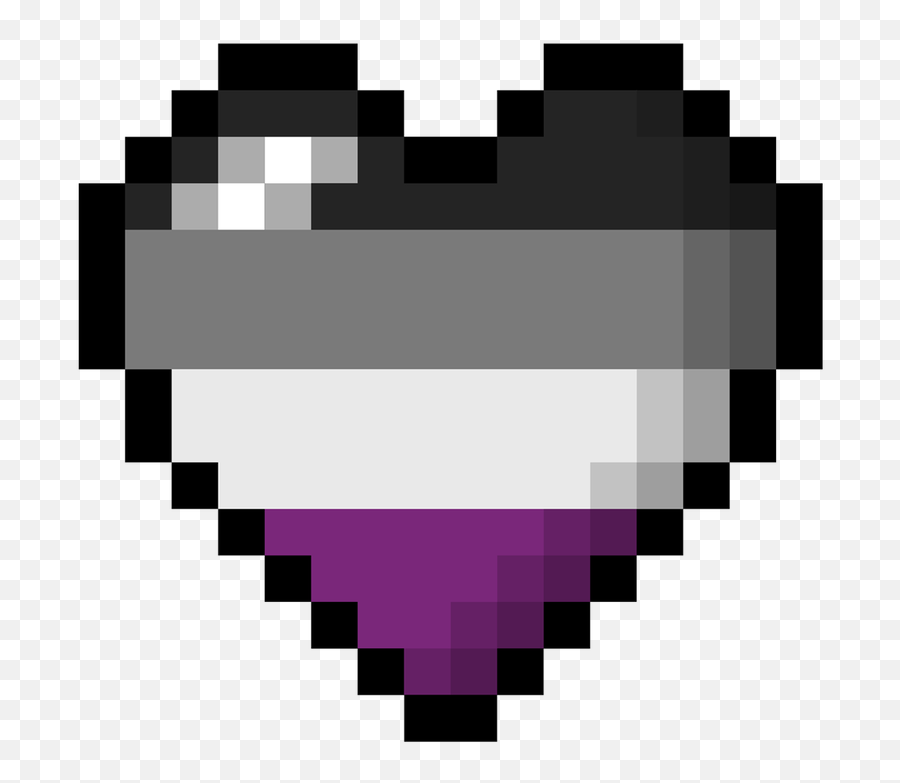 Asexual Pixel Heart - Live Loud Graphics Emoji,Pride Heart Emoji