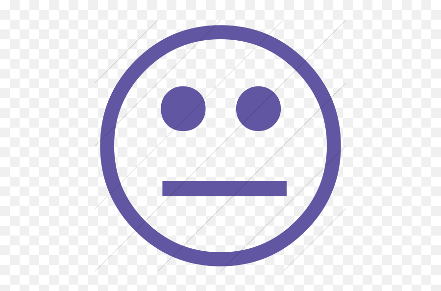 Classic Emoticons Neutral Face Icon - Happy Emoji,Purple Emoticons
