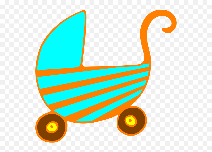 Orange Clipart Baby Carriage Orange Baby Carriage - Dot Emoji,Stroller Emoji