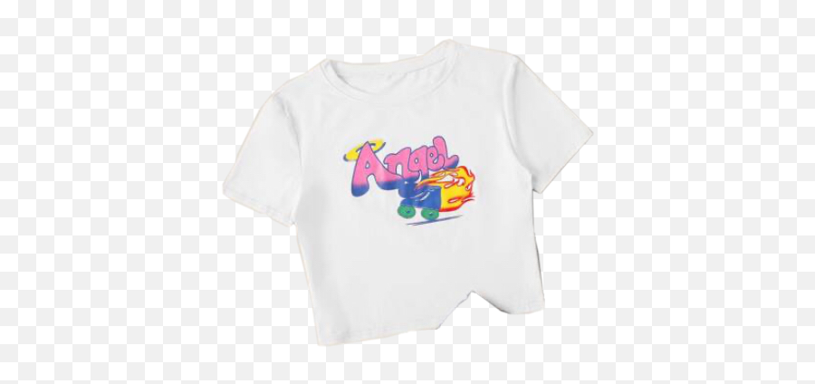 Croptop Angel Shirt Shirts Top Tops - Short Sleeve Emoji,Angel Emoji Shirt