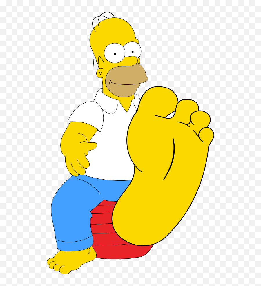 Homer Simpson Shows His Foot By - Homer Feet Emoji,Bare Feet Emoji