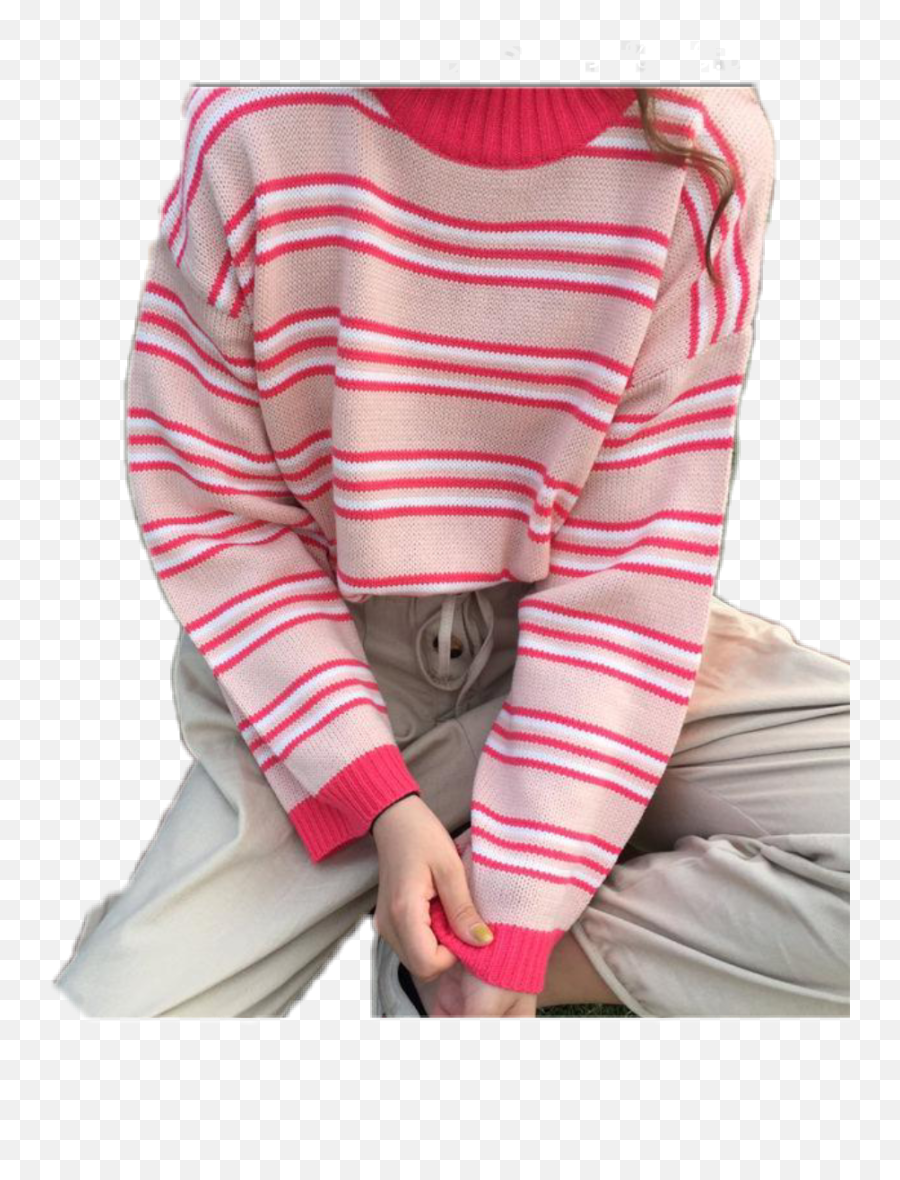 Ootd Clothes Fashion Pink Sweater - Long Sleeve Emoji,Pink Sweater Emoji