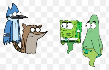 Download Ghost Mordecai - Spongebob And Patrick Vs Mordecai Spongebob And Patrick Vs Mordecai And Rigby Emoji,Spongebob Emojis
