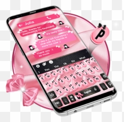 Sms Bowknot Cute Keyboard Theme - Girly Emoji,Teclado Emoji Para Huawei