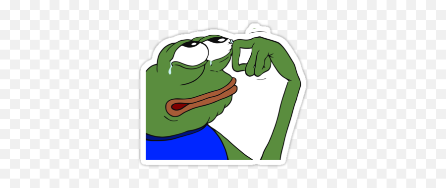 Pin On Pepe Stickers - Pepe Sticker Cry Emoji,Snapchat Emoji A Droite
