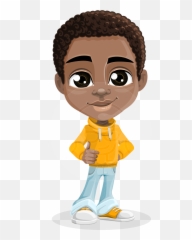 Jorell The Playful Afro - African Boy Cartoon Png Emoji,Pop Art Boy Emotion