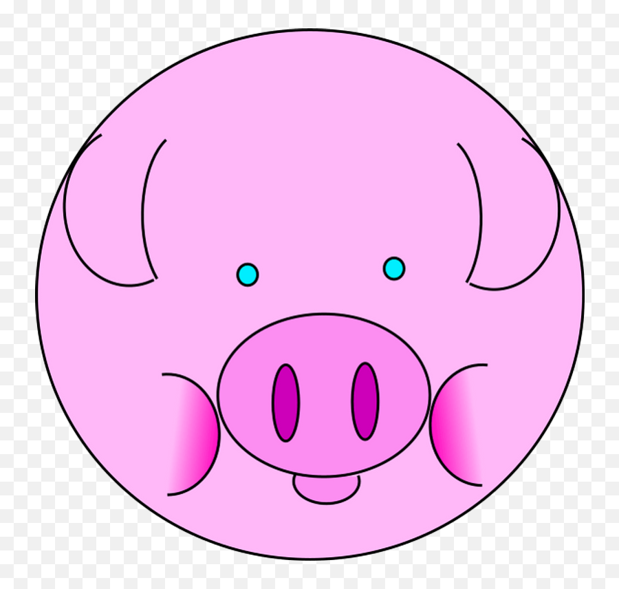 Pig Face Clipart - Happy Emoji,Funny Pig Emoticons