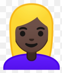 Dark Skin Tone Blond Hair Emoji - Human Skin Color,Blonde Emoji