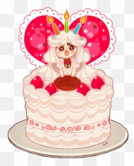 Birthday Cake Emoji Png - Chibi Birthday Cake,Cake Emoji