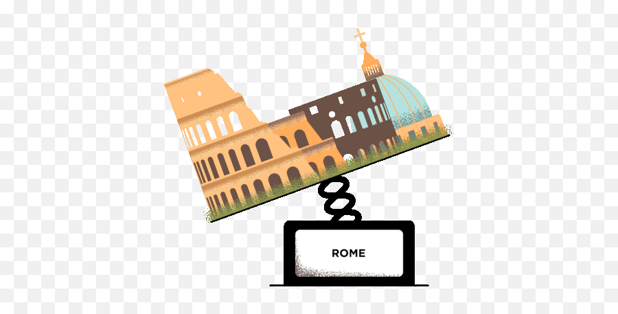 Colosseum Famous Places Sticker - Colosseum Famous Places Gif Rome Emoji,Emoji Colosseo Facebook