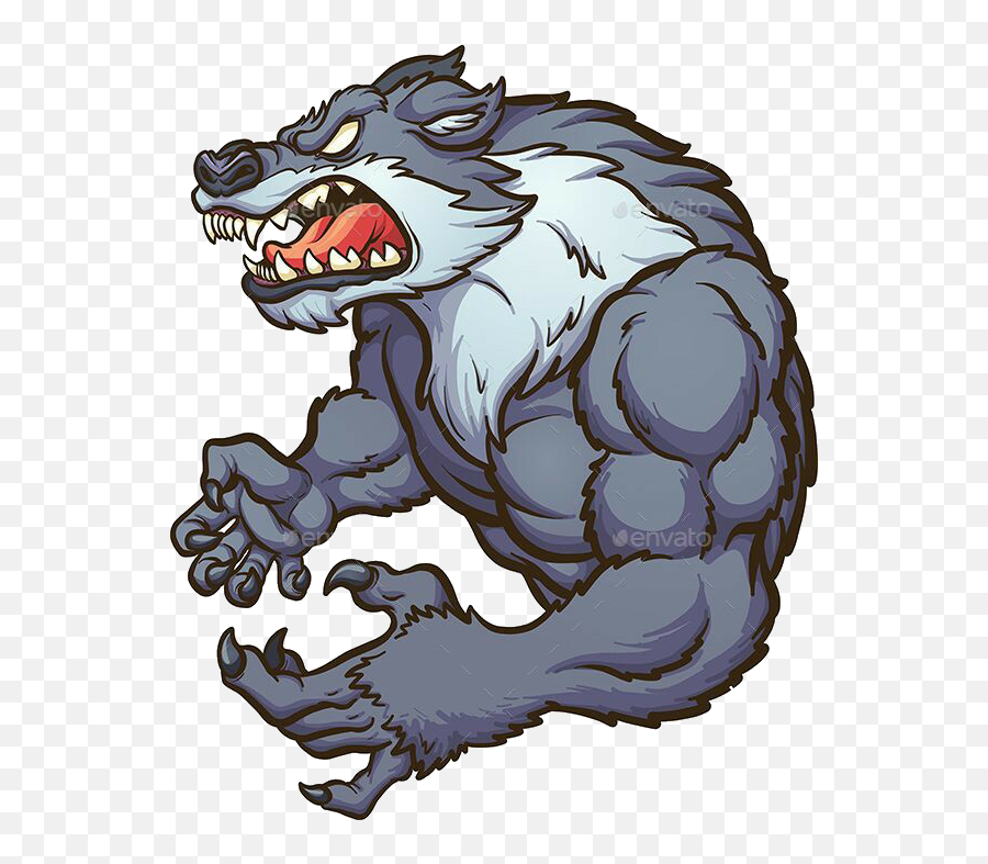 Wolf Werewolf Lobo Sticker - Werewolf Mascot Logo Emoji,Werewolf Emoji