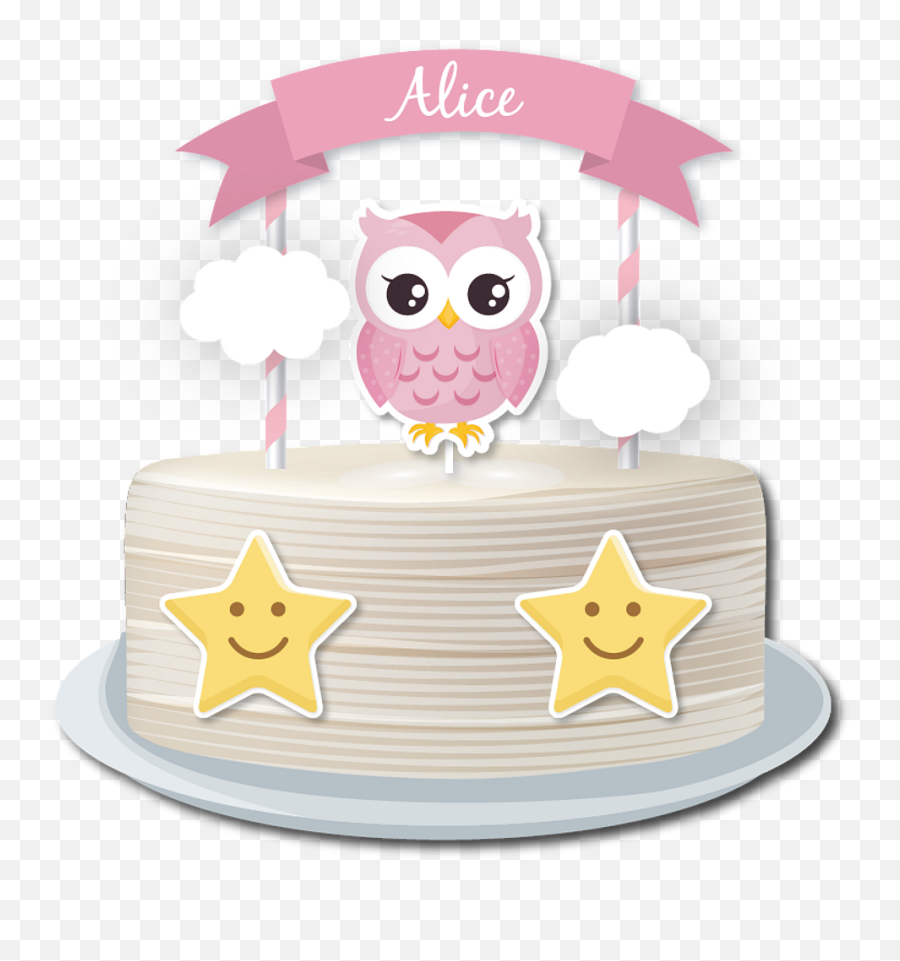 Topo De Bolo Coruja Rosa Emoji,Bolos Temáticos Emoji Topo De Bolo Coruja Rosa Emoji,Bolos Temáticos Emoji