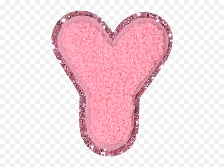 Pink Glitter Letter Patches Emoji,Gold Glitter Love Heart Emoticon With Pink Bow