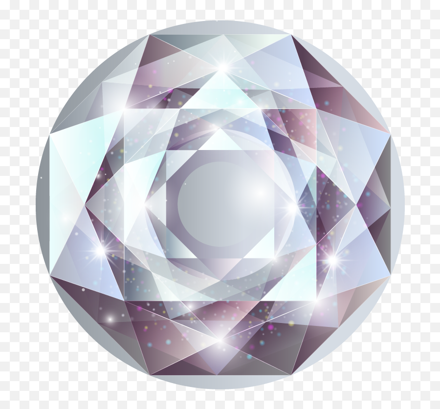 Dimond Crystal Shine Circle Sticker - Diamond Emoji,Dimond Emoji