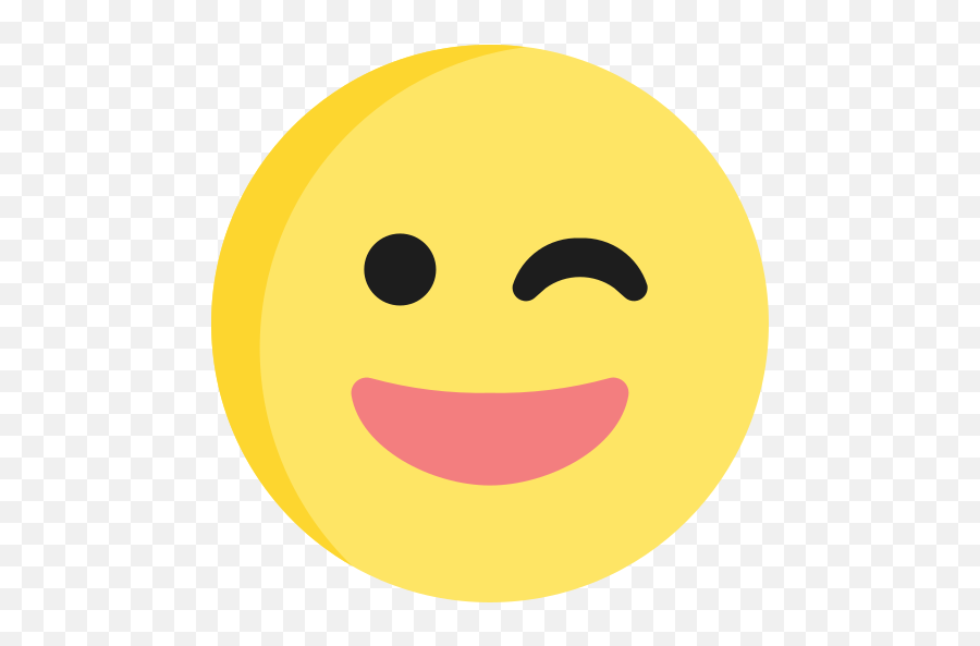 Face Grin Wink Emoji Icons,Wink Smile Emoji