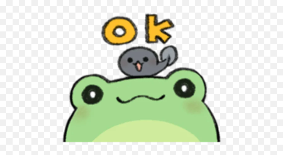 Telegram Sticker From Round Frog Friends Pack Emoji,Frog Emoji Not Apply