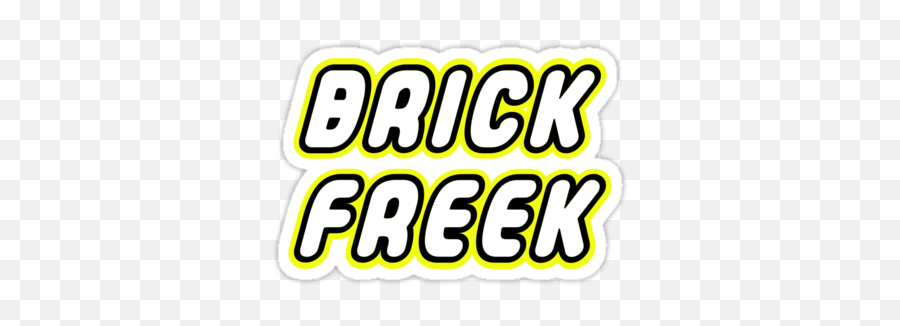 Brick Freek U0027 Sticker By Chilleew Lego Font Custom Minifig - Happy Hollow Park Zoo Emoji,Rosanna Pansino Emoji Cookies