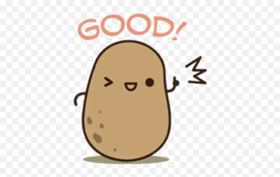 Kawaii Potato Png World - Kawaii Potato Sticker Whatsapp Emoji,Kawaii Potato Emoji