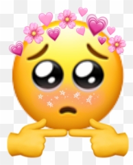 Shy Emoji Yellow Sticker - Emoji Pointing Fingers Together,Emojis Guys Use When They Love You