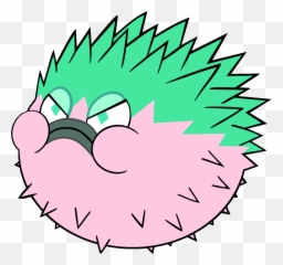 Download Puffer Fish Cartoon Png - Corrupted Watermelon Tourmaline Steven Universe Emoji,Pufferfish Emoji