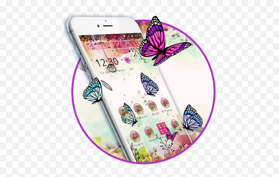 Amazoncom Butterfly Flower Garden 2d Theme Appstore For - Iphone Emoji,Butterfly Emoji Png