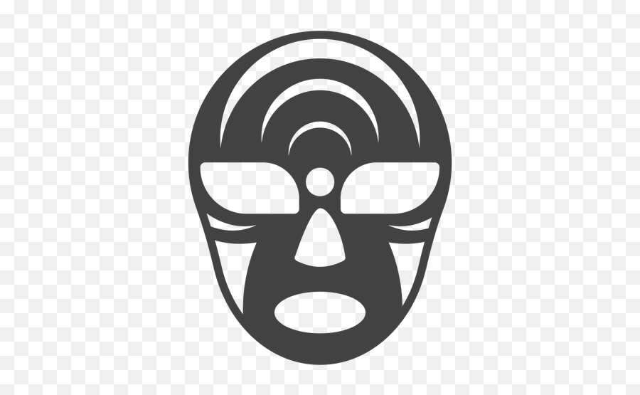 Luchador Mask Crescent Silhouette Detailed - Transparent Png Dot Emoji,Corncob Emojis