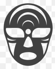 Luchador Mask Crescent Silhouette Detailed - Transparent Png Dot Emoji,Corncob Emojis