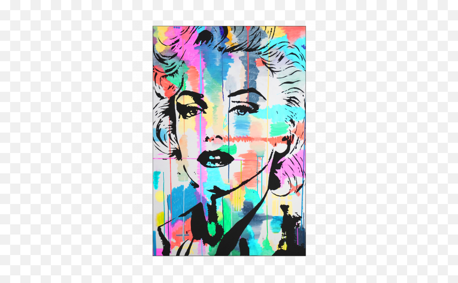 Marilyn Monroe In Color - Fine Arts Emoji,Abstract Artwork That Reminds You Of An Emotion
