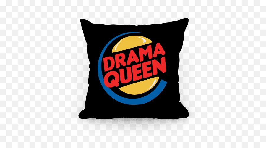 Drama Queen Burger Parody Pillows - Decorative Emoji,King And Queen Emoticon