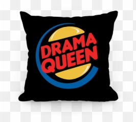 Drama Queen Burger Parody Pillows - Decorative Emoji,King And Queen Emoticon