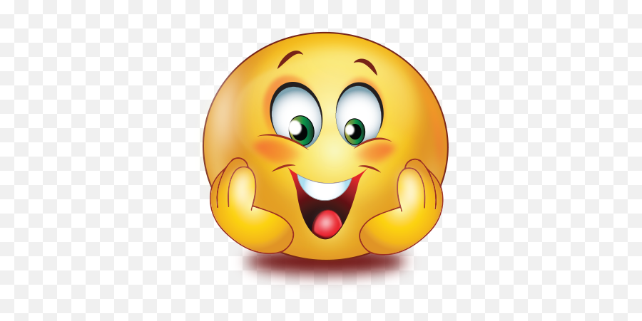 Innocent Smile Hands On Cheek Emoji - Innocent Smile Emoji,Hand To Cheek Emoticon